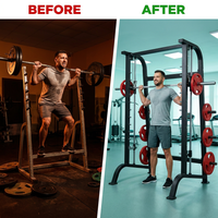 Fitness Equipment Strength Exercise Shoulder Press Smith Machine — Before & After