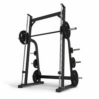 Smith Machine Built for Heavy Shoulder Training, Multi-Position Bar, Safety Catches, Accessory Compatible
